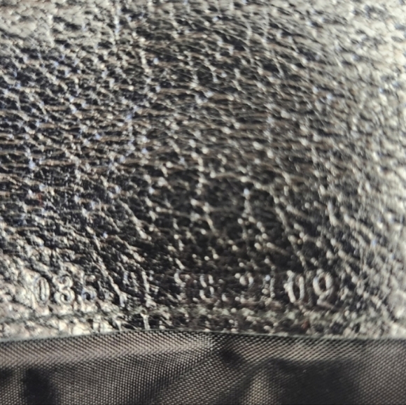 Authentic black GUCCI leather mesh long bifold continental wallet - Picture 8 of 9